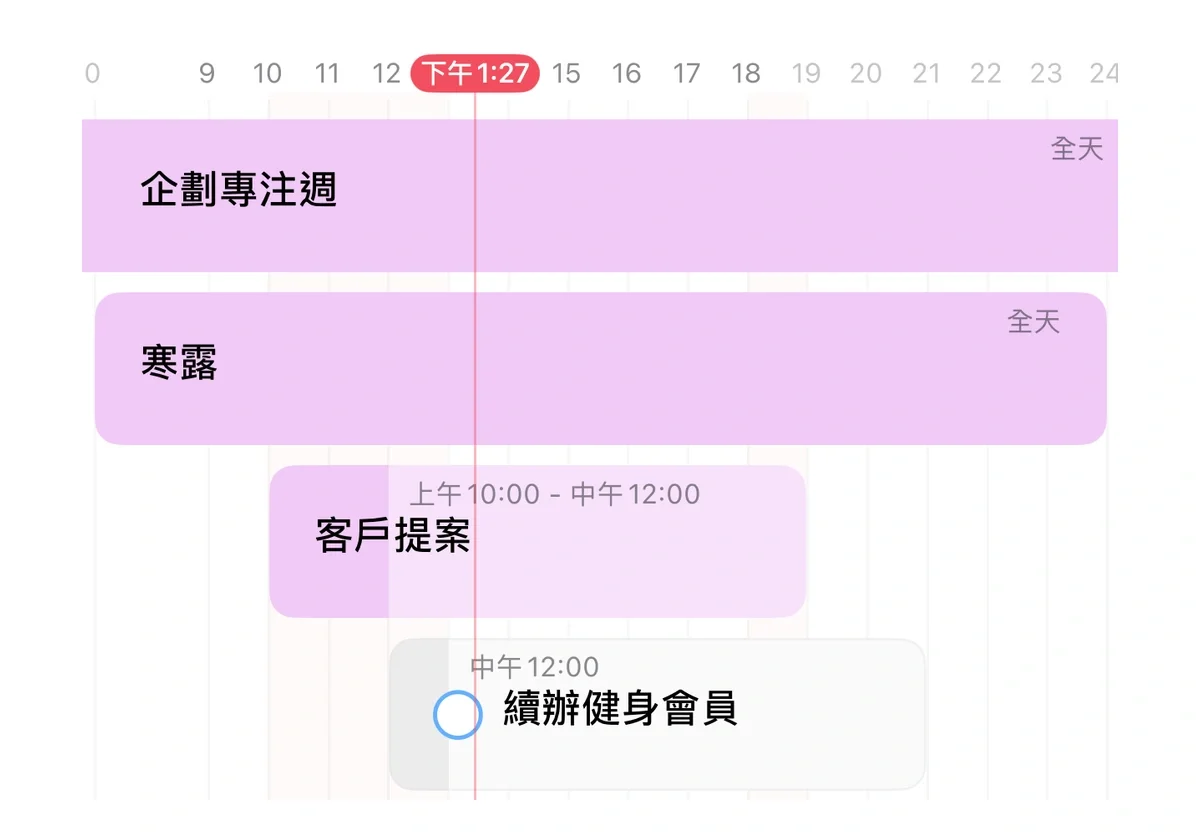 10月8日時間軸 — 企劃、客戶簡報、會員續約與瑜伽